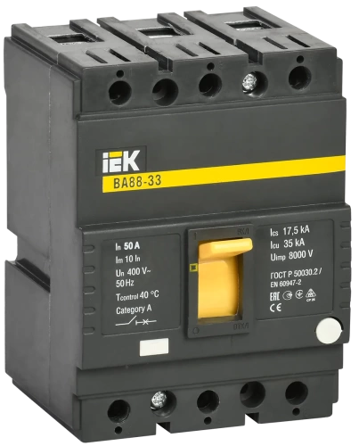 ВА88-33 3Р 50А 35кА (упак.1 шт./16) ИЭК ВА88-33 3Р 50А 35кА (упак.1 шт./16) ИЭК