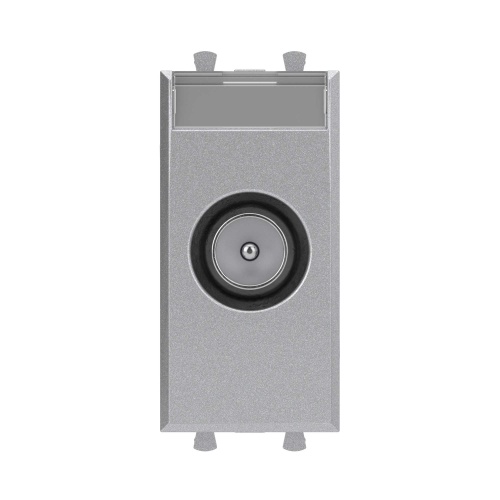 Розетка TV оконечная модульная,  "Avanti", "Закаленная сталь", 1 модуль