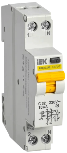 АВДТ32МL С32 10мА 6кА 18мм, 1модуль KARAT IEK