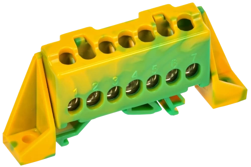 TEKFOR Шина PE "земля" в комб. изол. "Стойка" 6х9-7-ЖЗ IEK