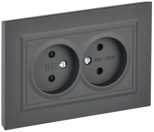 BRITE Роз. 2-я без з/к с з/ш 10А в сб. РСш12-2-БрГ граф. IEK BRITE Роз. 2-я без з/к с з/ш 10А в сб. РСш12-2-БрГ граф. IEK