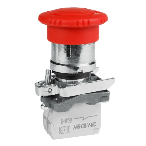 C4-ESTR-11 Кнопка ав. ост. возв. пов. металл 1НО+1НЗ XB4BS8445