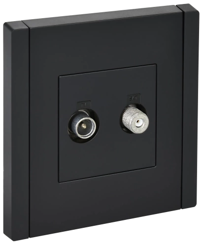 FORTE&PIANO Роз. двойная TV+SAT FP138 чер. IEK FORTE&PIANO Роз. двойная TV+SAT FP138 чер. IEK