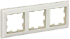 BRITE Рамка 3-мест. РУ-3-Бр беж./жемч. IEK