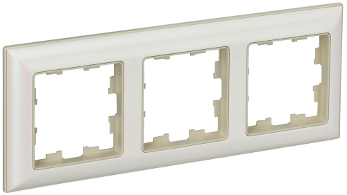 BRITE Рамка 3-мест. РУ-3-Бр беж./жемч. IEK