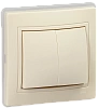 KVARTA Выключатель 2кл ВС10-2-0-ККм-44 10А крем. IEK