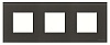 Рамка 3-постовая, 2-модульная, серия Zenit, стекло Графит  N2273 CF (N2273 CF)