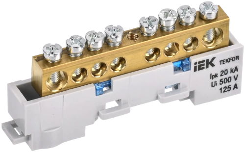 TEKFOR Шина N "ноль" неизол. на унив. держ. 8х12-8-С IEK