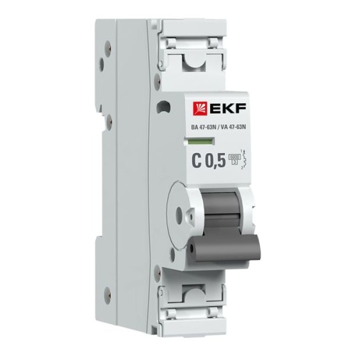 Автоматический выключатель 1P 0,5А (C) 6кА ВА 47-63N EKF PROxima