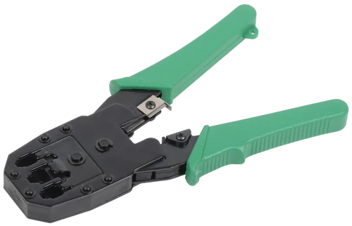 ITK Инструмент обжим. для RJ45 RJ12 RJ11 ручка ПВХ зеленый
