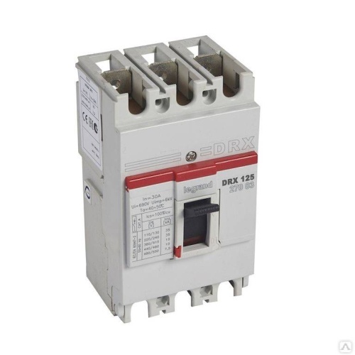 Выключатель автоматический трехполюсный DRX 125 30А 10кА