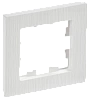 BRITE Рамка 1-мест. РУ-1-Бр бел. рифленый IEK