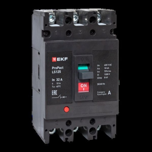Автоматический выключатель LS125 18кА 3P 32А ProPact EKF Автоматический выключатель LS125 18кА 3P 32А ProPact EKF