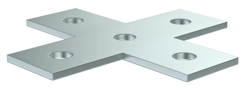 Пластина соед. X-образная для STRUT-профиля EZ IEK