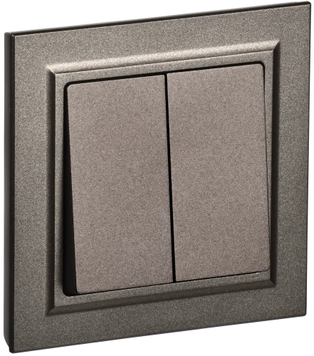 BRITE Выключ. 2-кл. 10А в сб. ВСР10-2-0-БрТБ бр. IEK