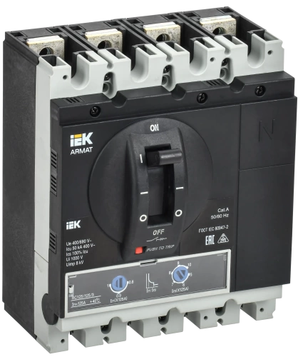 ARMAT Авт. выкл. лит. корпус 4P G 50кА 125А ТМ рег. IEK