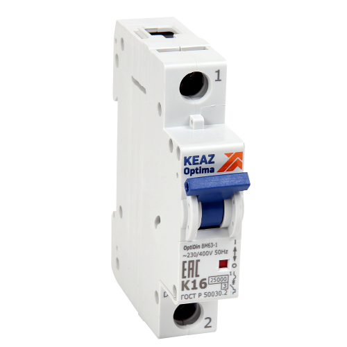 Выключатель автоматический модульный OptiDin ВМ63-1K13-25-УХЛ3