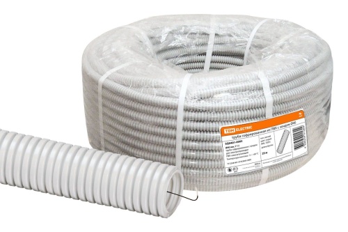 Труба гофр.ПВХ d 32 с зондом (50 м) легкая TDM