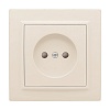 Розетка 1-мест. СП б/з 10 А с защ. штор. бежевый Минск EKF