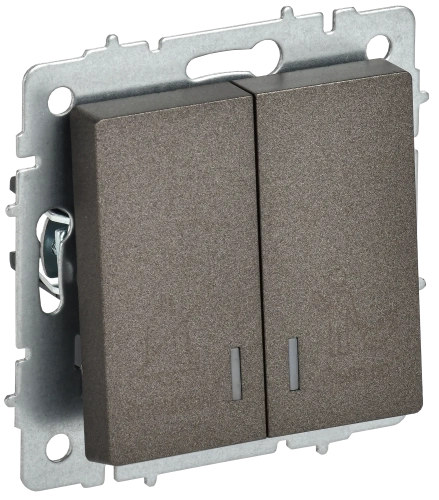 BRITE Выключ. 2-кл. с инд. отел. 10А ВС10-2-9-БрТБ бр. IEK BRITE Выключ. 2-кл. с инд. отел. 10А ВС10-2-9-БрТБ бр. IEK