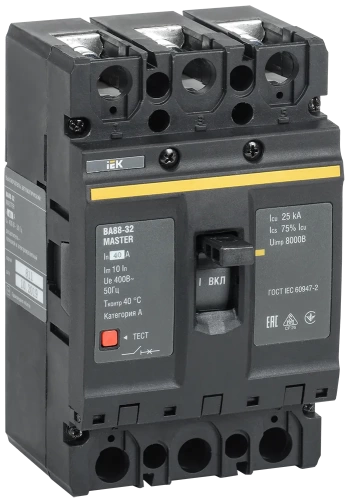 Выкл. авт. ВА88-32 3Р 40А 25кА MASTER IEK Выкл. авт. ВА88-32 3Р 40А 25кА MASTER IEK