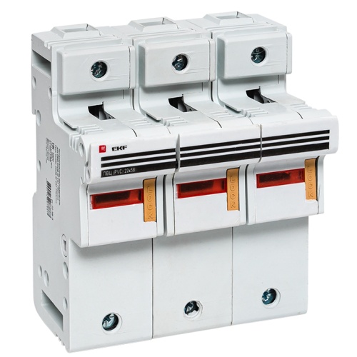 Предохранитель-разъединитель для ПВЦ 22x58 3P (с индикацией) EKF Предохранитель-разъединитель для ПВЦ 22x58 3P (с индикацией) EKF