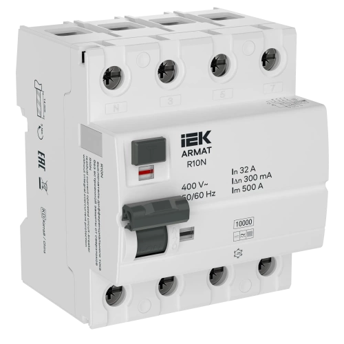 ARMAT ВДТ R10N 4P 32А 300мА тип B IEK ARMAT ВДТ R10N 4P 32А 300мА тип B IEK