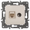 14-3110-02 Эл/ус ЭРА Розетка RJ45+TV, IP20, сл.кость