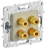 SKANDY Аудиорозетка 4-мест. SK-A01B беж. IEK