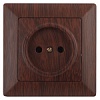 4-201-10  Intro Розетка 2P, 16А-250В, СУ, Solo, венге