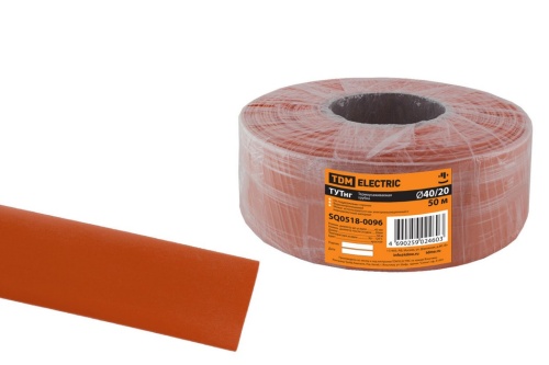 Термоусаживаемая трубка ТУТнг 40/20 красная (50 м/ролл) TDM Термоусаживаемая трубка ТУТнг 40/20 красная (50 м/ролл) TDM