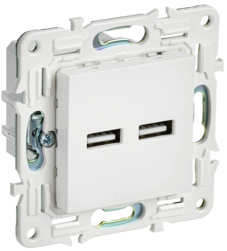 SKANDY Роз. USB A+A 3,1А SK-R15W арк. бел. IEK