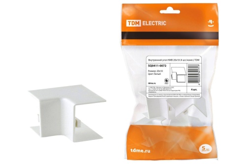 Внутренний угол КМВ 20х10 (4 шт./комп.) TDM Внутренний угол КМВ 20х10 (4 шт./комп.) TDM