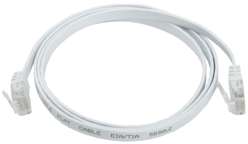 ITK Коммутационный шнур плоский кат.6 UTP 5м белый