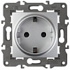 14-2102-03 Эл/ус ЭРА Розетка 2P+E Schuko со шторками, 16A-250В, IP20, Эра Elegance, алюминий