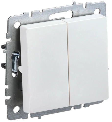 BRITE Выключ. 2-кл. прох. 10А ВС10-2-6-БрЖ жемч. IEK