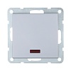 Переключатель 1-кл., на 2 направления, c индикатором (схема 6L) 16 A, 250 B (серебристый металлик) LK80