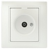 Розетка Intro Plano 1-301-06 TV одиночная, IP20, СУ, перламутр