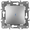12-1102-03 Эл/ус ЭРА Выключатель с подсветкой, 10АХ-250В, IP20, Эра12, алюминий