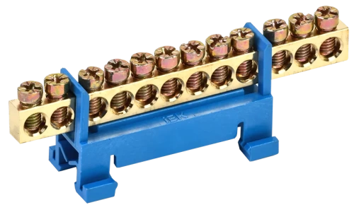 Шина нул на DIN-изол тип "Стойка" ШНИ-6х9-12-С-С ИЭК