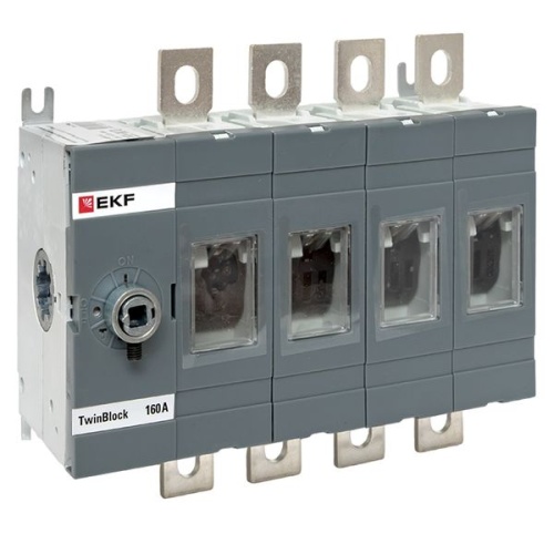 Рубильник 160A 4P без рукоятки управления TwinBlock EKF Рубильник 160A 4P без рукоятки управления TwinBlock EKF