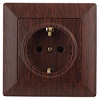 4-202-10  Intro Розетка 2P+E Schuko, 16А-250В, СУ, Solo, венге