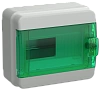 TEKFOR Корпус пласт. КМПн-8 IP65 зелен. прозр. дверь IEK