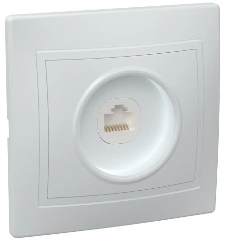 Розетка 1 мест. С/П компьютерная РК10-КБ КВАРТА (белый)