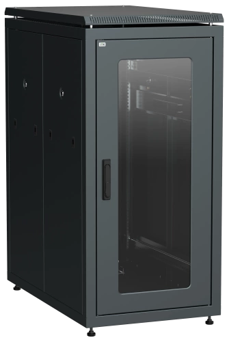 ITK LINEA N 24U 800х1000мм стекл. пер. дв. задн. перф. чер. ITK LINEA N 24U 800х1000мм стекл. пер. дв. задн. перф. чер.