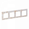 Valena LIFE.Рамка "Ампир белый".4-постовая универсальная