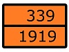 Знак наклейка для маркировки опасных грузов "Номер ООН 339/1919" (300x400) EKF PROxima