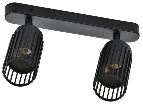 Светильник 4208 настенно-потолочн. 2хGU10 черный IEK