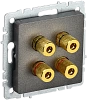 BRITE Аудиорозетка 4-мест. РА10-БрТБ бр. IEK