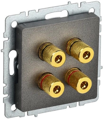BRITE Аудиорозетка 4-мест. РА10-БрТБ бр. IEK